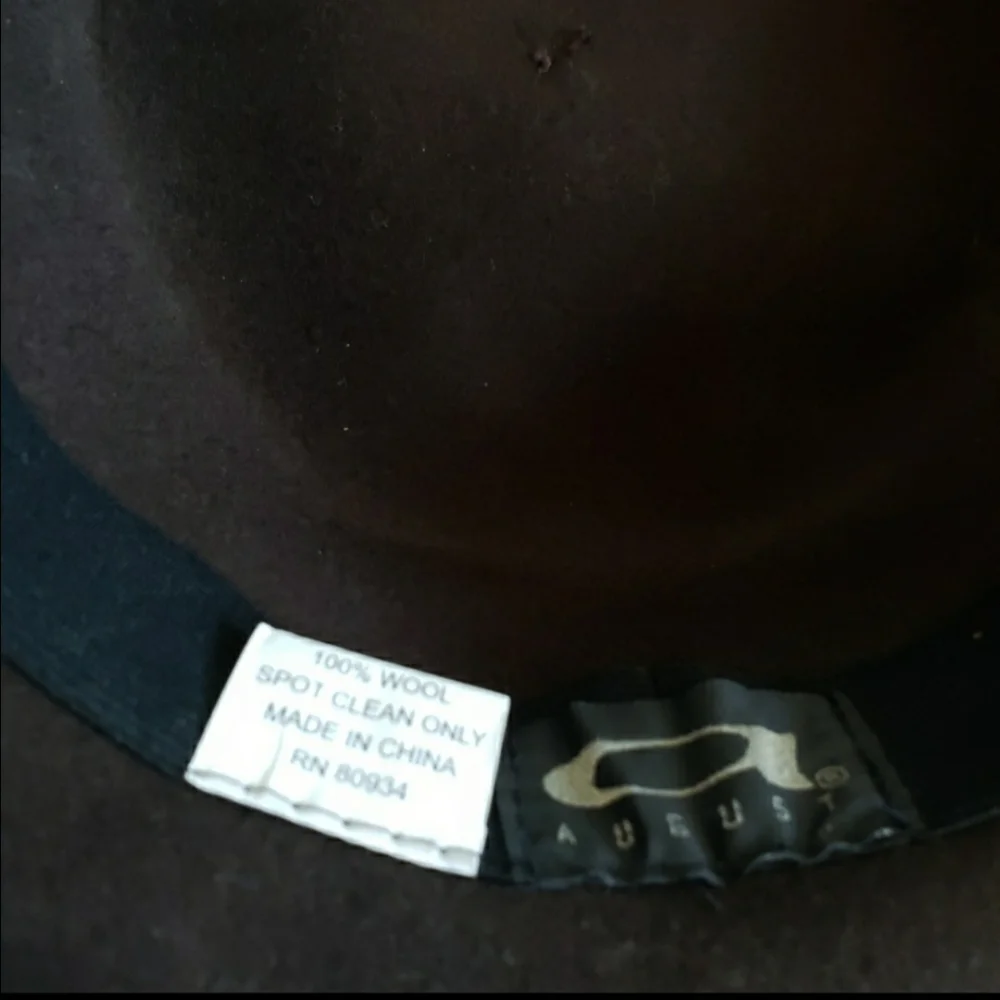 A August Brown wool derby hat